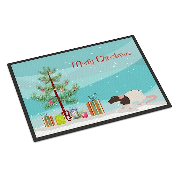 Carolines Treasures 24 x 36 in. Dumbo Rat Merry Christmas Indoor or Outdoor Mat CK4471JMAT - main